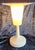 White Vintage Table Lamp with White Glazed Porcelain Base, 1970s For Sale - Image 8 of 8