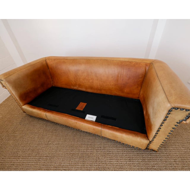Vintage Ralph Lauren Leather Sofa by Henredon For Sale - Image 13 of 16
