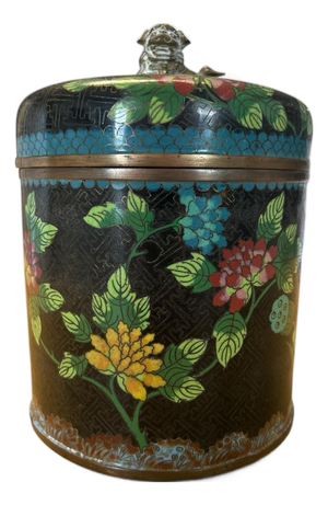 Antique Cloisonné Tea Caddy