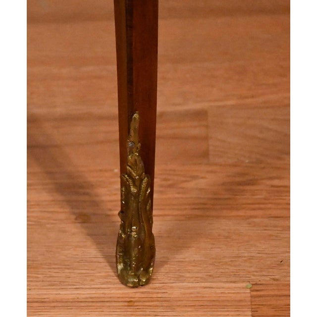 1930s French Satinwood Inlaid Center Table / Side Table For Sale - Image 6 of 11