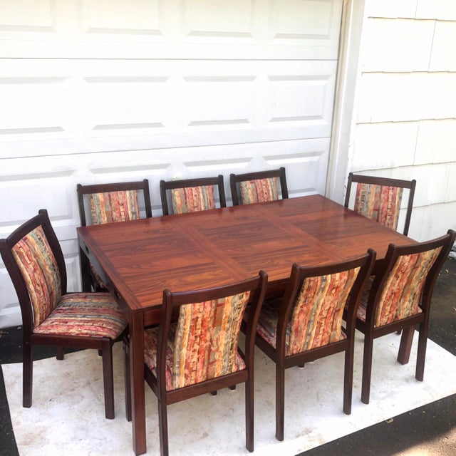 Scandinavian Modern Rosewood Dining Room Set With 8 Chairs Chairish