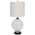 Elegant early 20th century Marius-Ernest Sabino attributed opaline art glass table lamp. Featuring a translucent and warm...