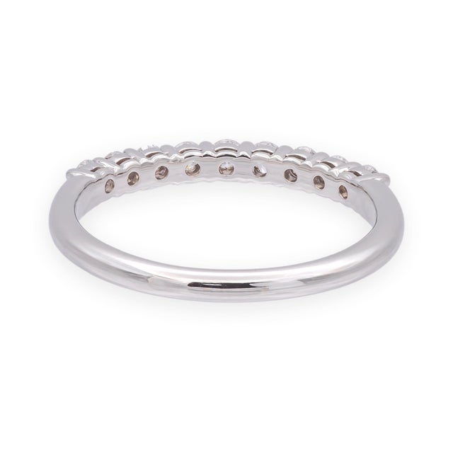 Tiffany and Co. Tiffany & Co. Forever Platinum 9-Stone Half Circle Round Diamond Band Ring, Size 6 For Sale - Image 4 of 8