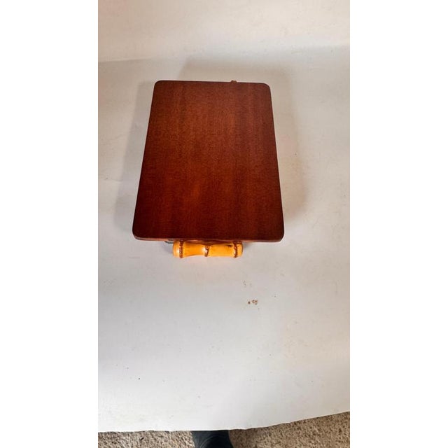 French Wooden Cheese Tray with Glass Plate and Knife Slot, 1970s For Sale - Image 11 of 12