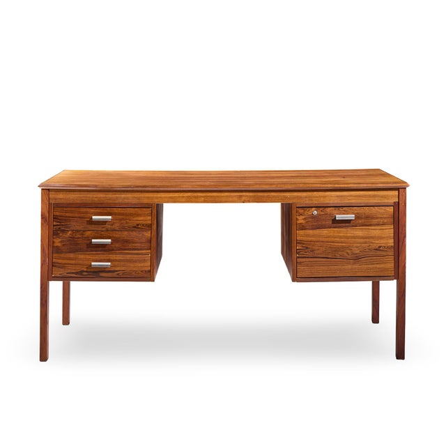 Farsø Stolefabrik for Maurice Villency Mid Century Danish Rosewood Desk This desk measures: 59 wide x 31.5 deep x 28.25...