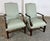 Traditional Pair of Textured Sea-Foam Green Upholstered Arm Chairs For Sale - Image 3 of 11