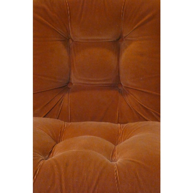 1970s Rust-Colored Velvet Chairs, Italy, 1970s, Set of 2 For Sale - Image 5 of 15