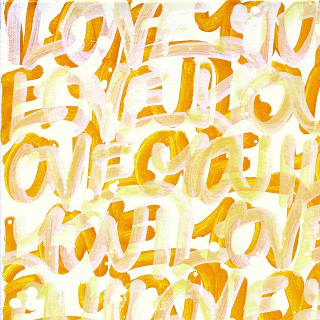Sunshine on Your Face - Original Graffiti Love Typography Mixed Media Painting For Sale - Image 4 of 9