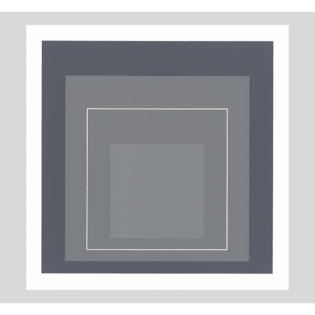 1968 Josef Albers "White Line Squares V" Serigraph For Sale