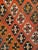 Vintage Persian Qashqai Tribal Area Rug, Hand-Knotted Wool, Geometric Pattern, 5x7, Rust & Navy For Sale - Image 12 of 16