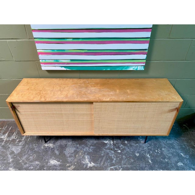 Sideboard Model 116 in Birch and Raffia by Florence Knoll for Knoll International, 1957 For Sale - Image 10 of 17