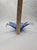 Mid-Century Modern Vintage Murano-Style Hand-Pulled Blue and Clear Art Glass Dish For Sale - Image 3 of 8
