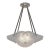 Degue French Art Deco Pendant Light 1930s - Scalloped Rose Nickeled Bronze For Sale