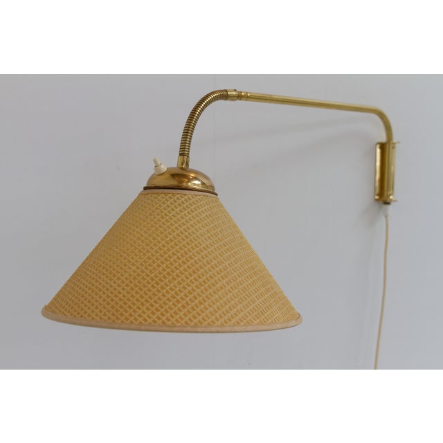 Swedish Swivel Arm Brass Wall Lamp by EAE, 1950s For Sale - Image 16 of 18