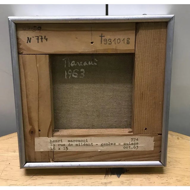 Henri Marcacci, Composition, 1963, Oil on Canvas, Framed For Sale - Image 6 of 7