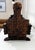 Spanish Revival Solid Wood & Brass Three Wine Bottle Holder For Sale - Image 11 of 12