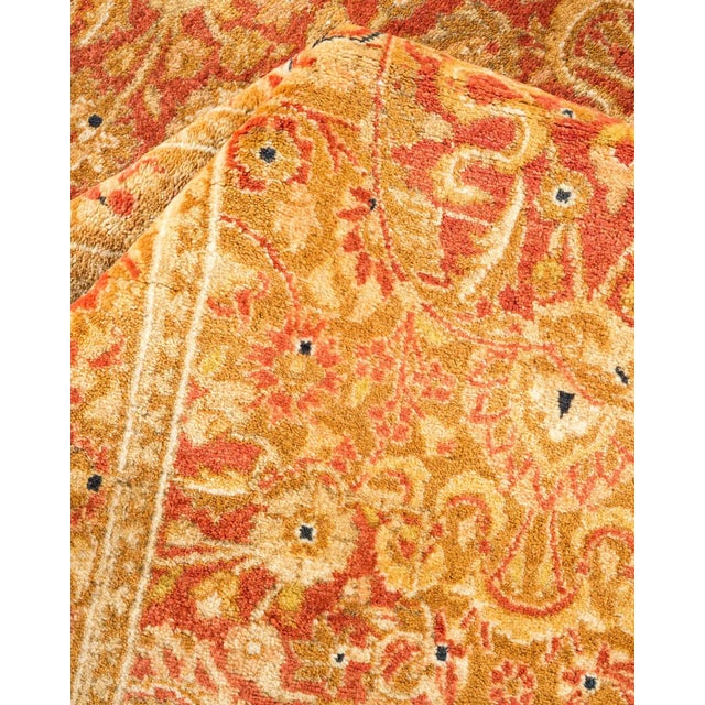 Textile Mogul, One-of-a-Kind Hand-Knotted Area Rug in Orange, 6' 4" x 9' 5" For Sale - Image 7 of 8