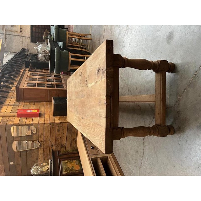 Early 20th Century Oak Farmhouse Table For Sale - Image 8 of 15
