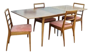 Set of Mid-Century Teak Extending Dining Table & Chairs from McIntosh