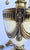 Cream Vintage Hollywood Regency, Empire, Neoclassical Cream Enamel & Brass Urn Table Lamp For Sale - Image 8 of 10