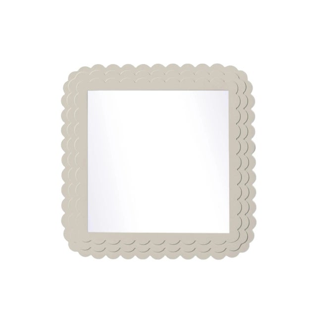 Contemporary Fleur Home Carnival Krewe Square Mirror in Useful Gray, 30x30 For Sale - Image 3 of 3