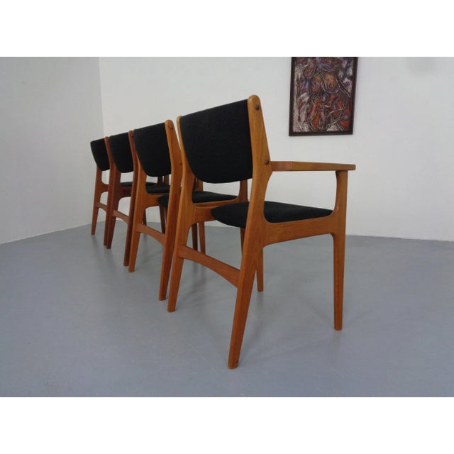 1960s Mid-Century Danish Armchairs in Teak, 1960s, Set of 4 For Sale - Image 5 of 15