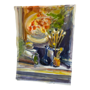 Vintage French Still Life Water Color Painting