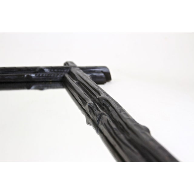 Austrian Black Forest Rustic Wall Mirror with Carved Oak Leaves, 1880 For Sale - Image 18 of 18