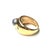 2020s 14k Yellow Gold Gia Certified Natural Star Sapphire & Diamond Three-Stone Ring, Size 6.5 For Sale - Image 5 of 9