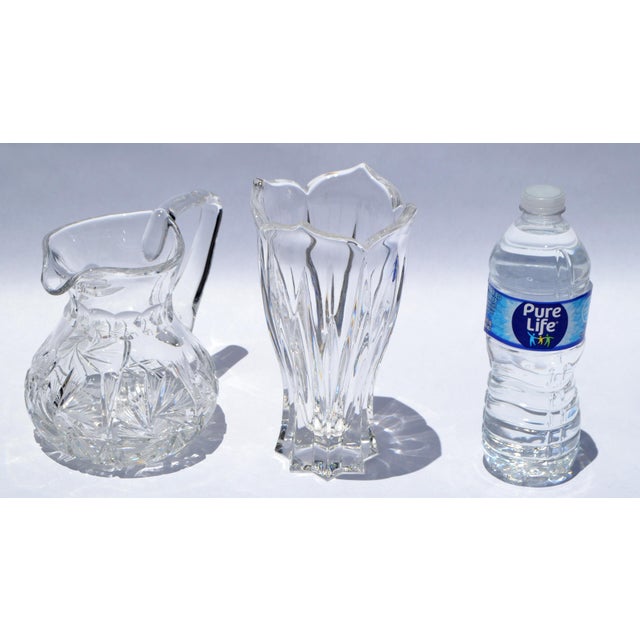 Late 20th Century 1970s Art Deco Style Waterford Heavy Crystal Tulip Vase Star Base For Sale - Image 5 of 13