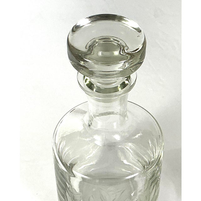 Krosno,Poland-Makers of Fine Crystal-Two Tulip,etched Decanters and a Matching Ice Bucket – Three Pieces For Sale - Image 4 of 11