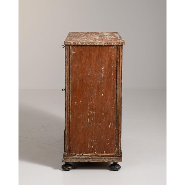 Early 19th Century Swedish Sienna Gustavian Patinated Wood Secretary Desk For Sale In Greensboro - Image 6 of 15