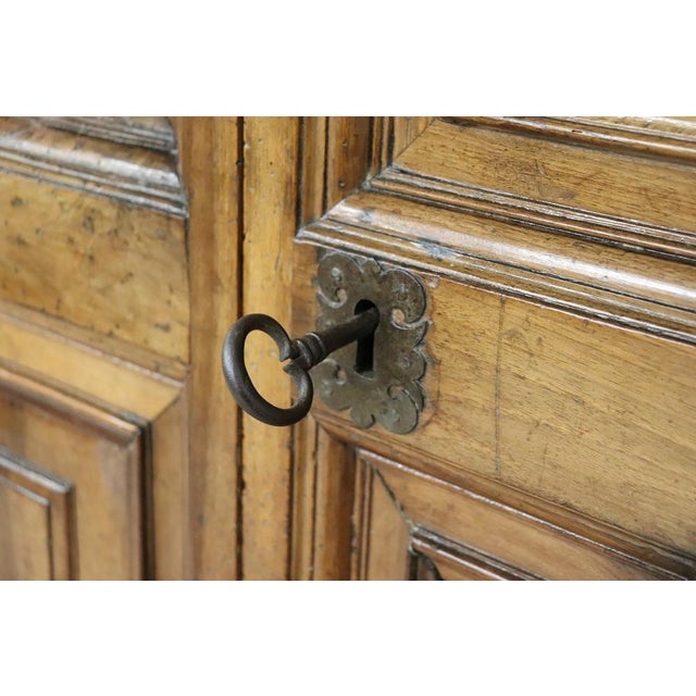 Brown Antique Italian Walnut Wardrobe, 1600s For Sale - Image 8 of 18