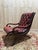 Red English Chesterfield Slipper Armchair in Tufted Leather For Sale - Image 8 of 8