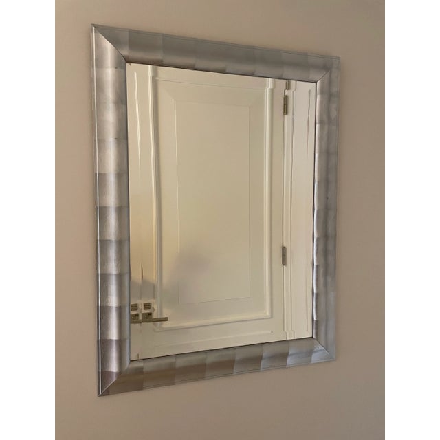プレデター ウォールレリーフ Fluted Silver Leaf Painted Wall Mirror | Chairish