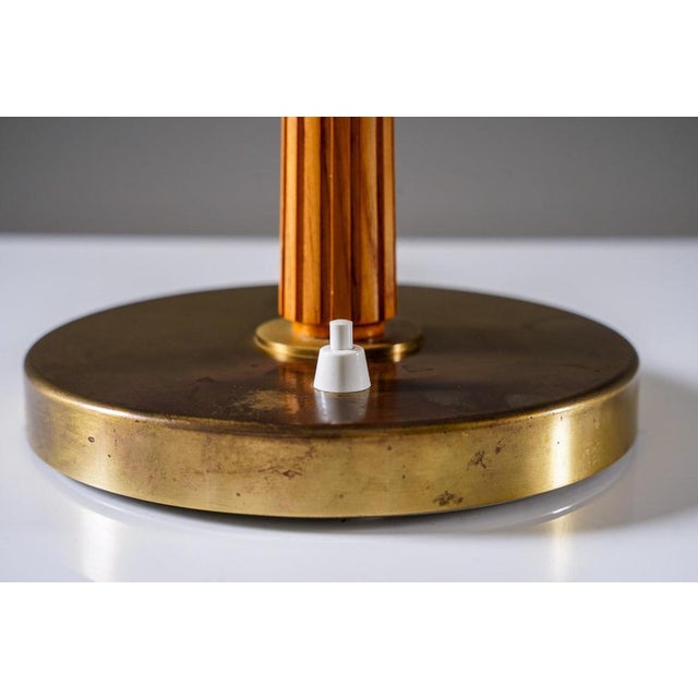 Wood Model 15474 Table Lamp attributed to Harald Notini for Böhlmarks, Sweden, 1940s For Sale - Image 7 of 10