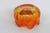 Mid-Century Modern Flower Shaped Glowing Orange Glass Tealight Holder Small Petal Ring Dish 4946b For Sale - Image 3 of 13