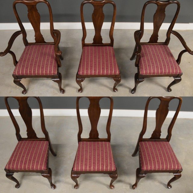 Ethan Allen Cherry Dining Chairs by Ethan Allen - Set of 6 For Sale - Image 4 of 11
