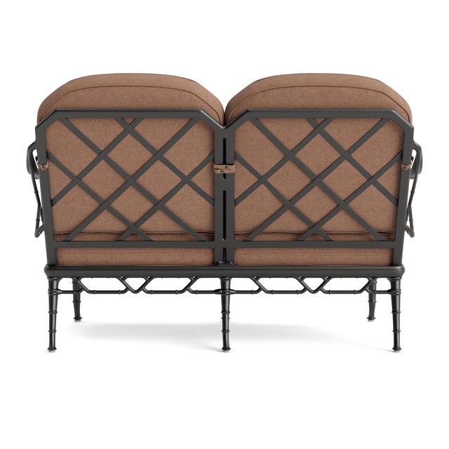 Brown Jordan Brown Jordan Calcutta Loveseat, Textured Pewter frame with Fusion Clay fabric For Sale - Image 4 of 11