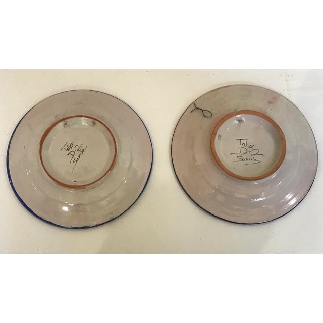 Italian Taller D-2 Savilla Majolica Cabinet Plates - a Pair For Sale In Chicago - Image 6 of 9