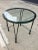Mid-Century Modern Postmodern Round Side Table With Sculptural Wire Base – In the Manner of Max Sauze For Sale - Image 3 of 10