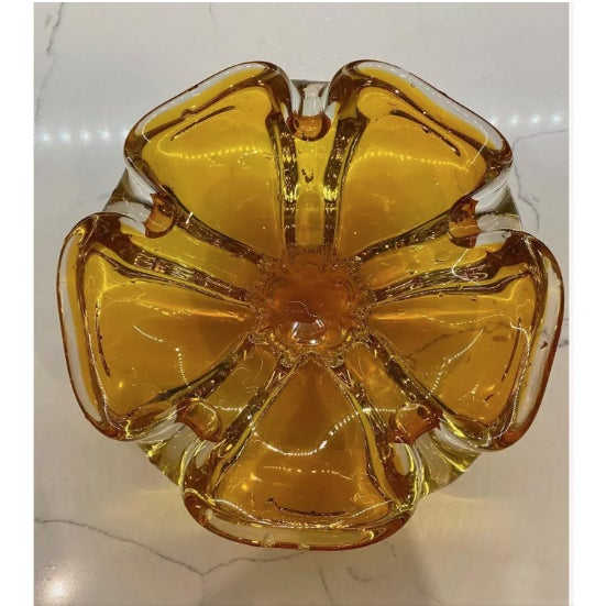 1970s Bohemia Glass Rare Vase 1970s For Sale - Image 5 of 7