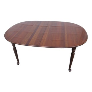 1980s Ethan Allen Cherry Kitchen Dining Room Table For Sale