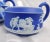 1960s Portland Blue Wedgwood Jasperware Teapot Sugar Bowl and Creamer For Sale In San Francisco - Image 6 of 13