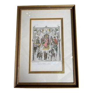 Antique Book Plate Engraving- 1816- King Charles II, The Bald, & Holy Roman Emporer For Sale