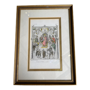Antique Book Plate Engraving- 1816- King Charles II, The Bald, & Holy Roman Emporer