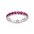 2.03 Carat Natural Ruby Eternity Band 14k Gold Ring Size 5.5 For Sale - Image 4 of 12