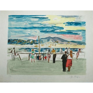 Yves Brayer, La Corniche, Lithograph For Sale