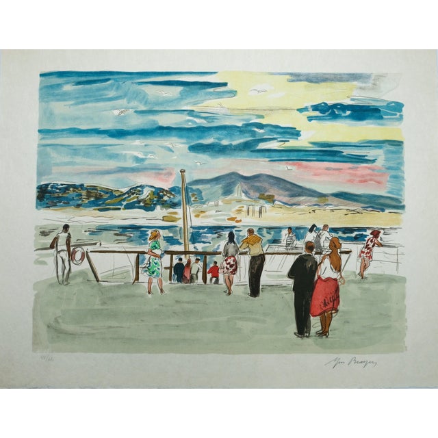 Yves Brayer, La Corniche, Lithograph For Sale