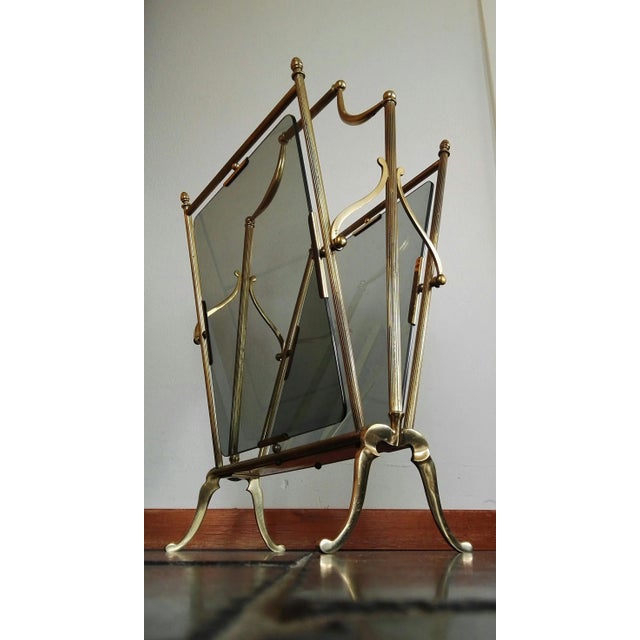 Gold French Magazine Stand from Maison Bagués, 1959 For Sale - Image 8 of 9
